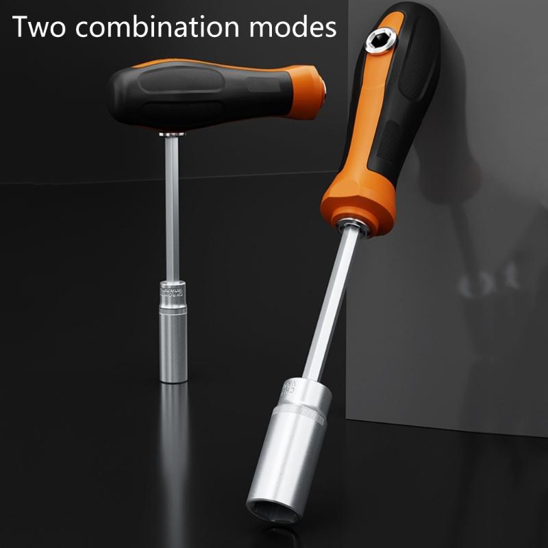 Extra Long Socket Wrench 4-14mm Hex Bit Socket Nut Driver for Screwdriver Easy Installation and Mechanical Repairs Tool