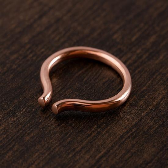Pure Copper Open Hoop Ring, Handcrafted Adjustable Open Design Ring, Everyday Jewelry