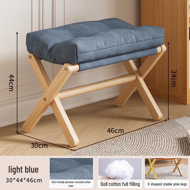 Foldable Footrest Stool - Versatile Living Room & Office Ottoman