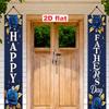 2D Flat, 2D Door Banner, Jumbo Father's Day Banner Suitable for Indoor/Outdoor - Set of 2 Door Hanging Decoration with Happy Father's Day Couplet, Ver