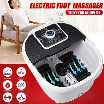 500W 9L Foot Bath Automatic Soaking Electric Feet Massager Constant Temperature Foot Bath Foot Spa Tub Heated Foot Bath Adult Home 35x27x42cm