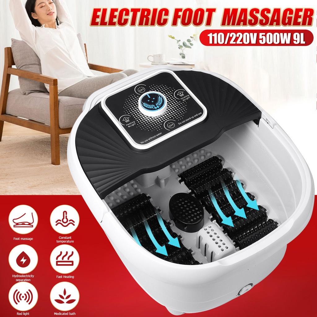 500W 9L Foot Bath Automatic Soaking Electric Feet Massager Constant Temperature Foot Bath Foot Spa Tub Heated Foot Bath Adult Home 35x27x42cm