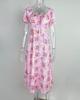 2026 Spring Women's Elegant Floral Slit Lace-up Dress - European & American Style