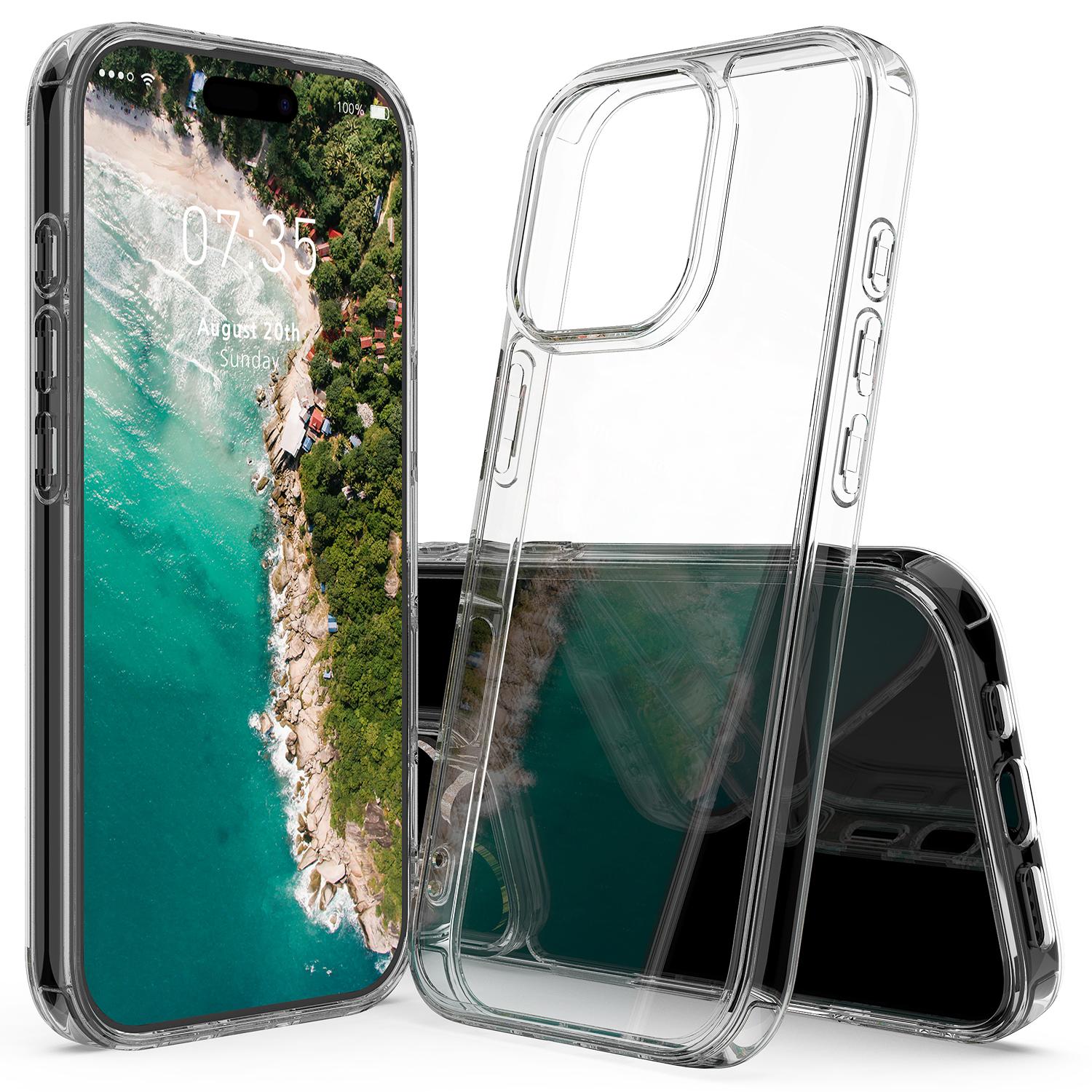 

For iPhone 16 Pro Max Clear Case Shockproof Acrylic+TPU Phone Cover A