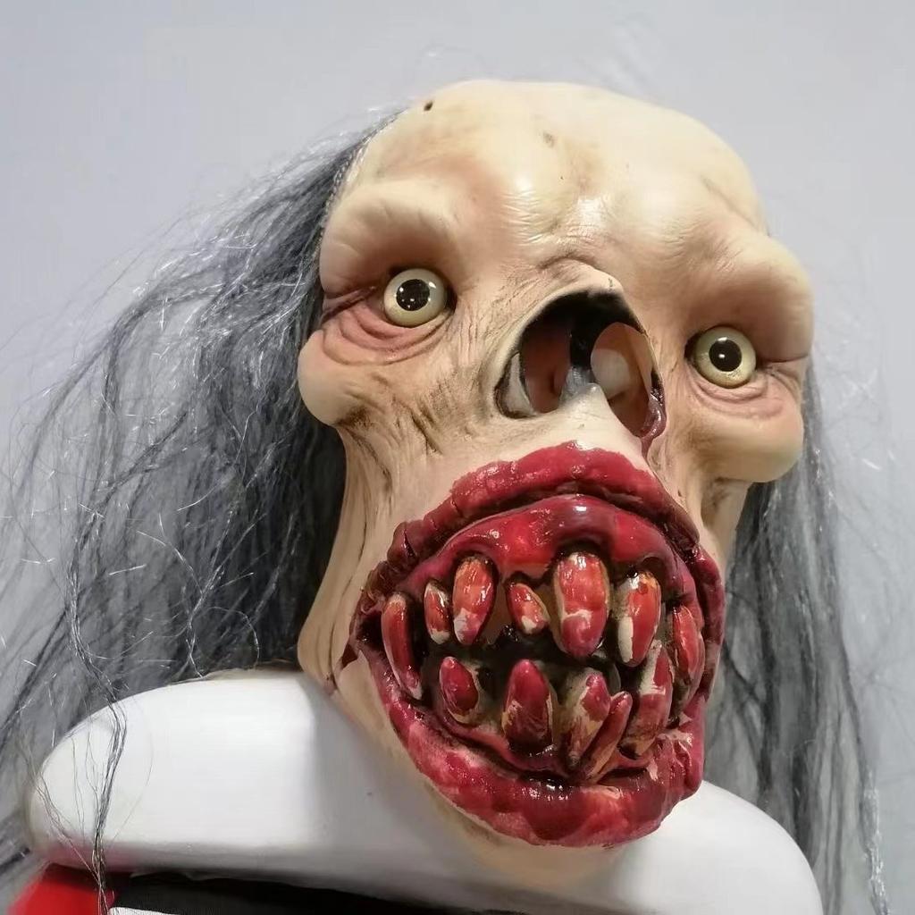 Halloween Mask Ball Horror Latex Mask Show Props Tricky Hood