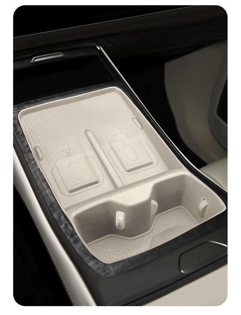 L90 Wireless Charging Coaster - Original Car Color Silicone Cup Holder Pad