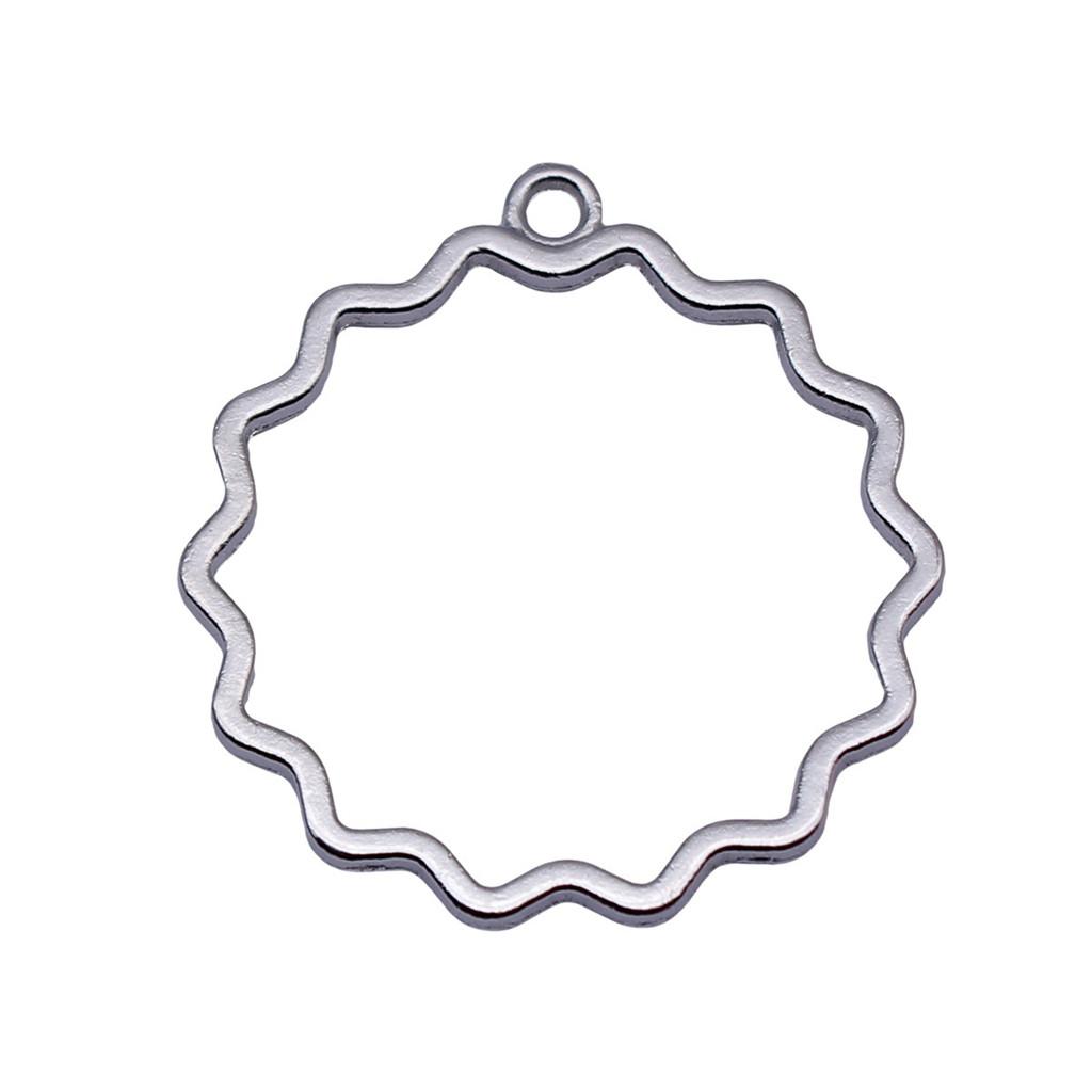 Planet Charms Geometric Openwork Resin Pendants For Space Themed DIY Jewelry Accessories
