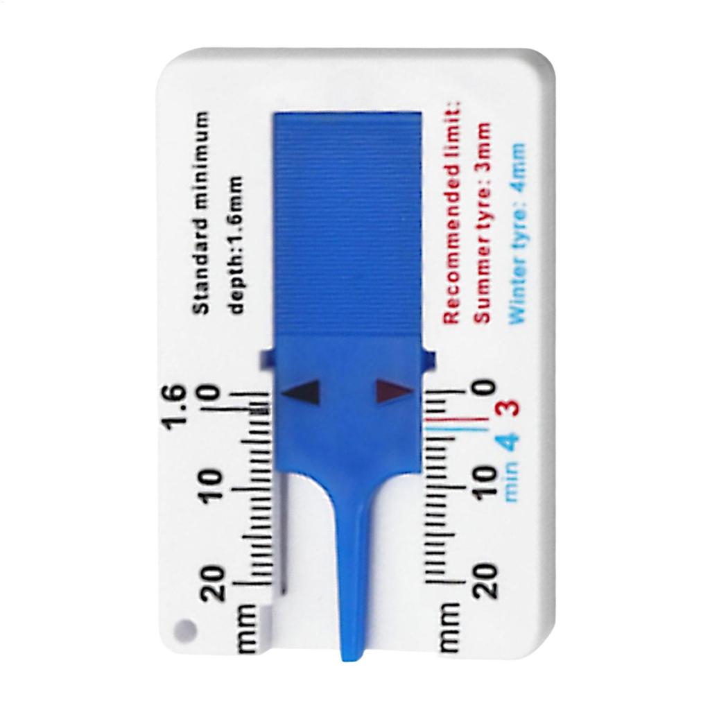 Car Inspection Tool Tire Tread Depth Gauge Ruler for Accurate Thickness Measurement Uses for Vehicle Tyre Maintenance Check