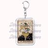 Popular Culture Halloween Tarot Card Keychains for Accessories Moon Luna Death Keyring Jewelry Fans Lovers Friends Reader Gifts