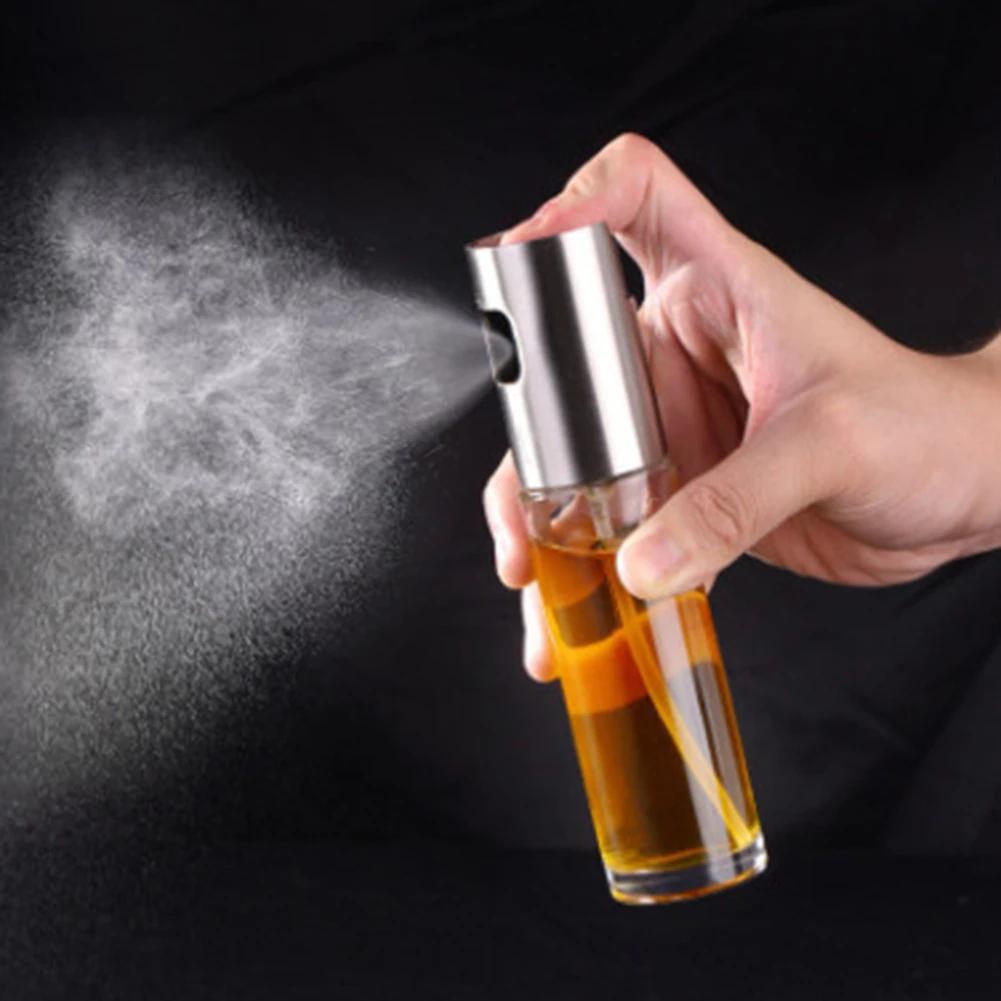 Stainless Steel BBQ Baking Olive Oil Spray Bottle Oil Vinegar Spray Bottle Water Pump Gravy Boats Grill BBQ Sprayer Kitchen Tool