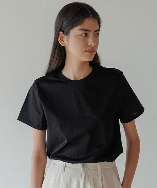 Lingseoul Supima Silket Cotton Top-Black