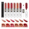 Doppelseitiger Lip Glaze Matte Lipgloss, wasserfester, nicht verschmierender und Make-up-freier Lippenstift. Doppelseitiger Lipgloss
