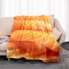 Delicious salmon pattern Flannel printed blanket suitable for all seasons suitable for living room office sofa and travel