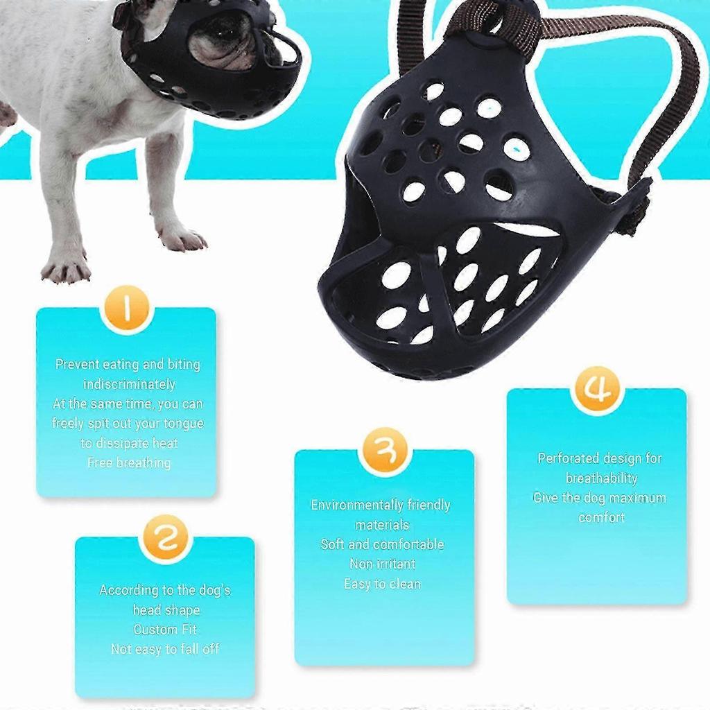 2025 Black Friday Deals Surprise Dog Muzzle,short-billed Dog Muzzle,short Rubber Muzzle,anti-eating Anti-bite Muzzle Breathable Less