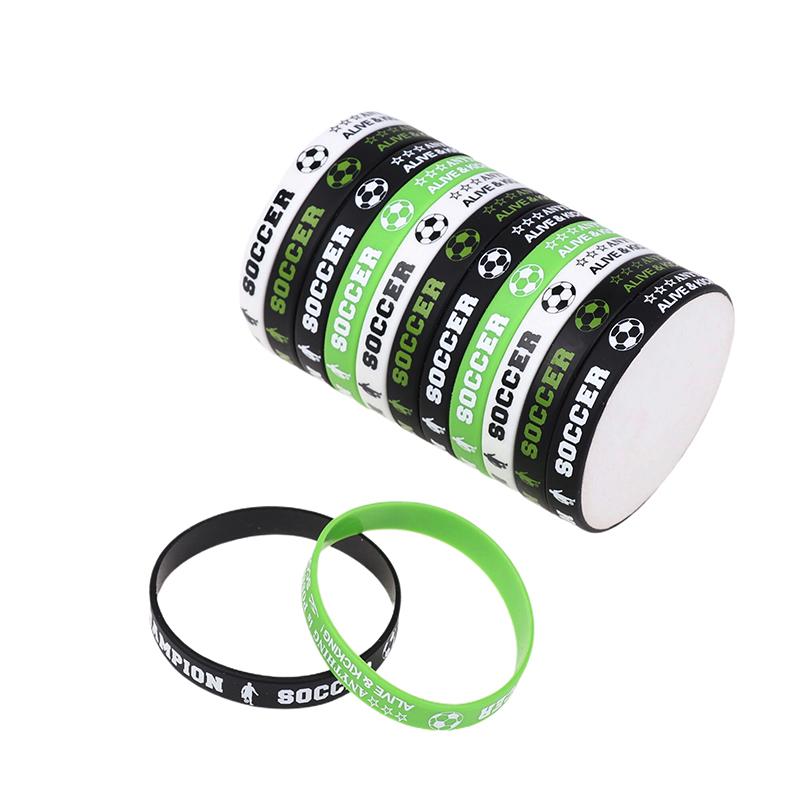 32 szt. Silikonowe opaski piłkarskie Akcesoria imprezowe Motywacyjne gumowe opaski na rękę Piłka nożna Na imprezę tematyczną Piłka nożna Urodziny
