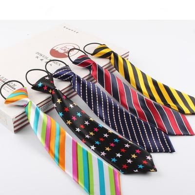 Children'S Suit Business Uniform Printed Striped Tie Rubber Band Performance Gala Children'S Baby Accessories