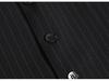 Men's Double-Breasted Striped Stretch Suit Set, Loose Fit, Plus Size for Big & Tall, Perfect for Weddings.