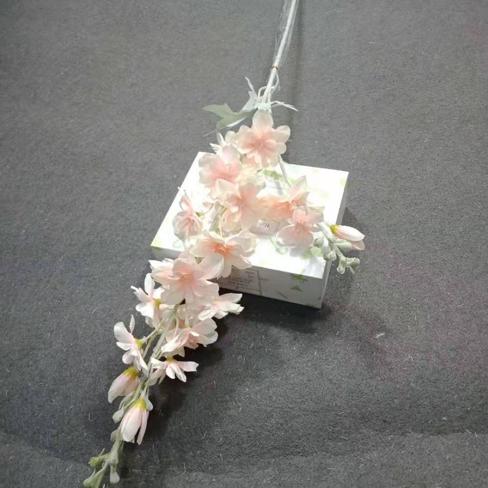 Artificial Flocking Delphinium Simulation Flowers, Wedding Flower Arrangement 2-pronged Large Delphinium Hotel Decoration Fake F