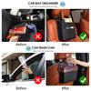 Multi-Functional Car Seat Back Storage Bag Leather Garbage Bag Storage Bag Can Storage For Most Models