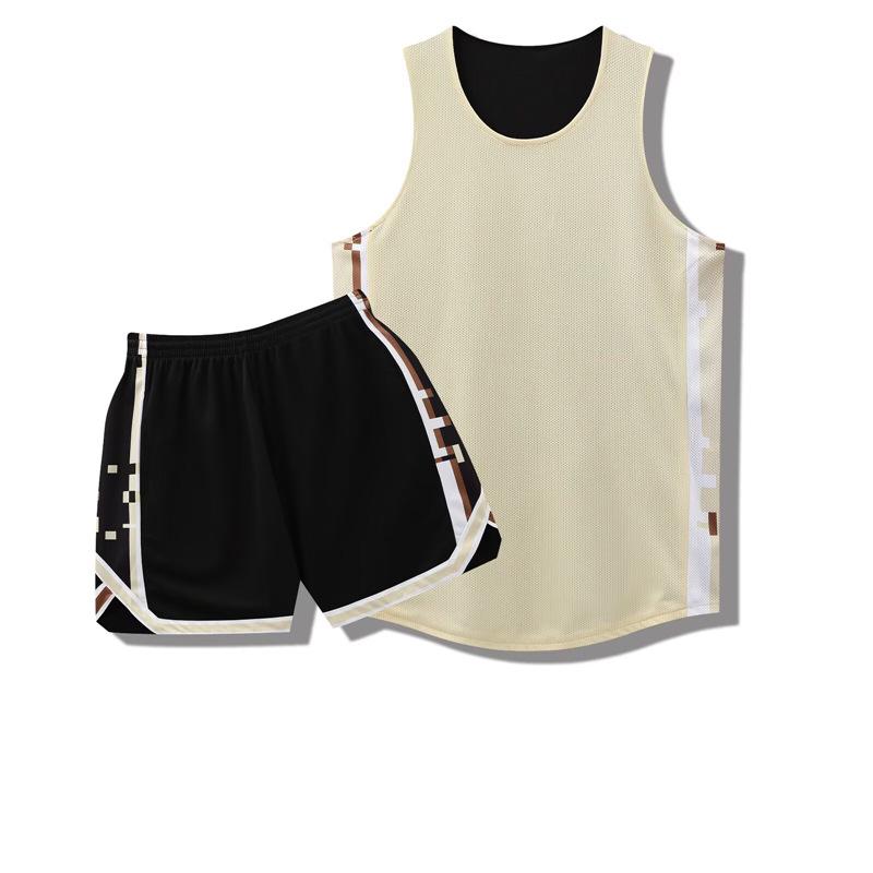 Reversible American-Style Basketball Jersey Set for Men & Women: College Team Training & Competition Uniform