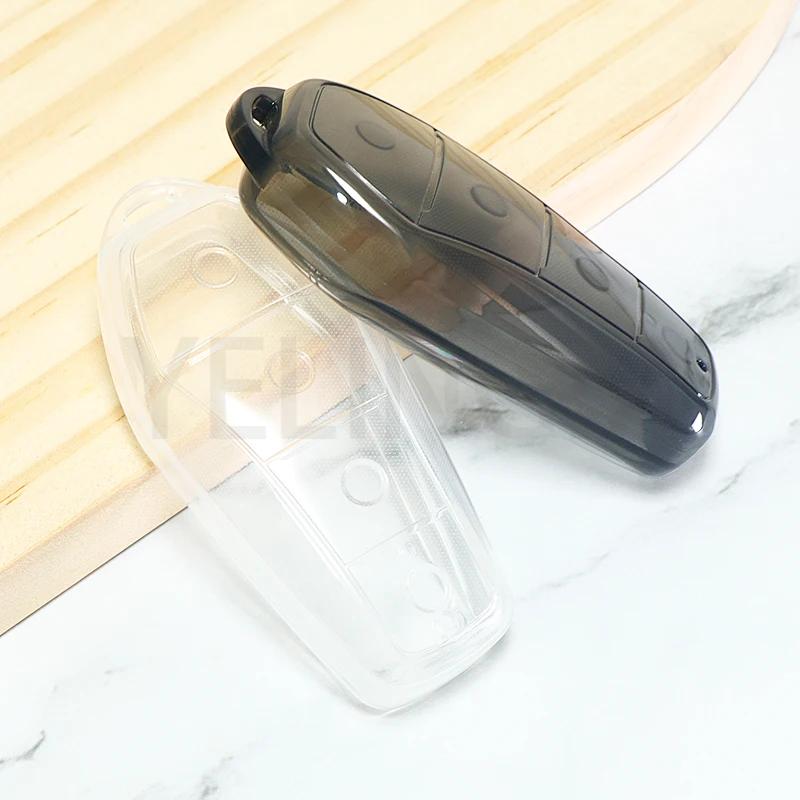 Transparent TPU Car Remote Key Case Fob For BYD Qin Plusdmi Atto 3 Han EV Dolphin Protection Cover Shell Auto Accessories