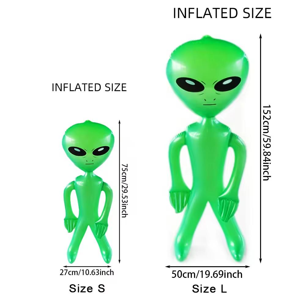 1 st uppblåsbar utomjording leksak PVC utomjording modell temafest dekoration rekvisita inomhus och utomhus semesterdekoration