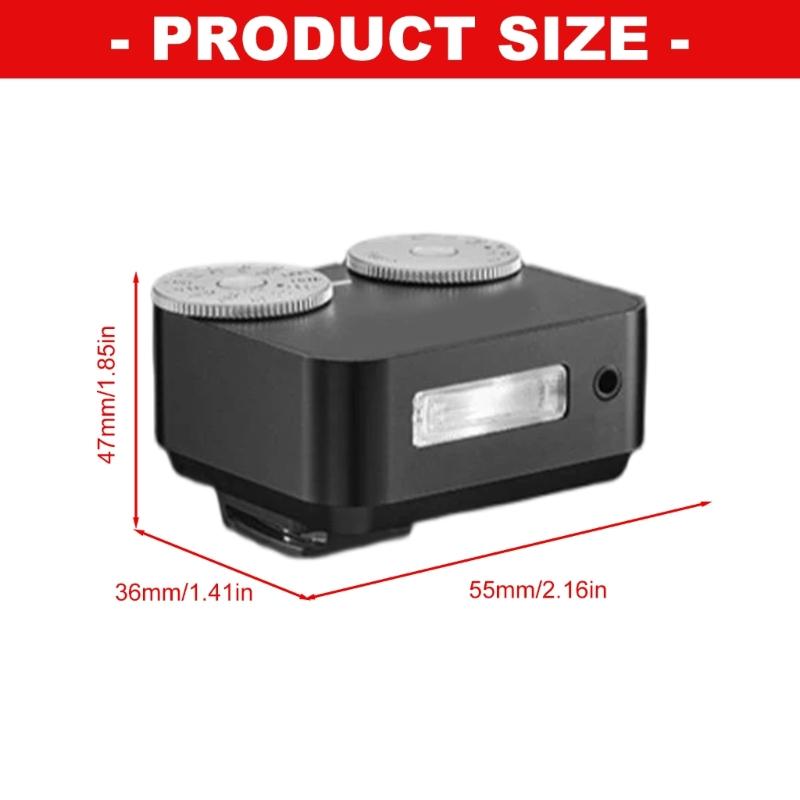 Retro Metal Mini Flashlight Double Control Wheel Adjustable Brightness 1Hr Fast Charging Compatibles Multiple Cameras