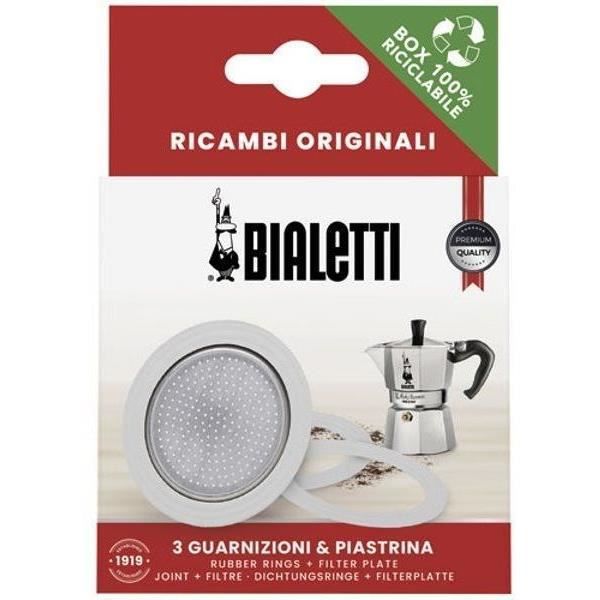 Filtre avec un lot de 3 joints - BIALETTI - Pour cafetière Italienne 1 tasse