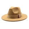 Autumn and Winter Big Eave Hat Fashion Woolen Top Hat Men's and Women's Woolen Panama Jazz Fedora