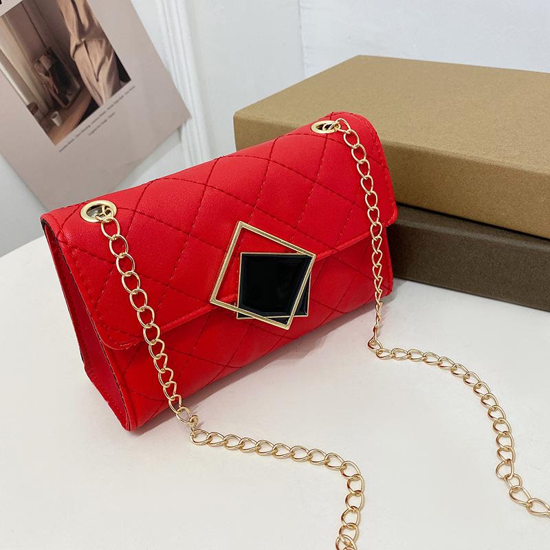 Diamond Embroidered Grid One Shoulder Bag for Women  Small Square Bag  Casual Crossbody Bag  High-end Feeling  New Fashion