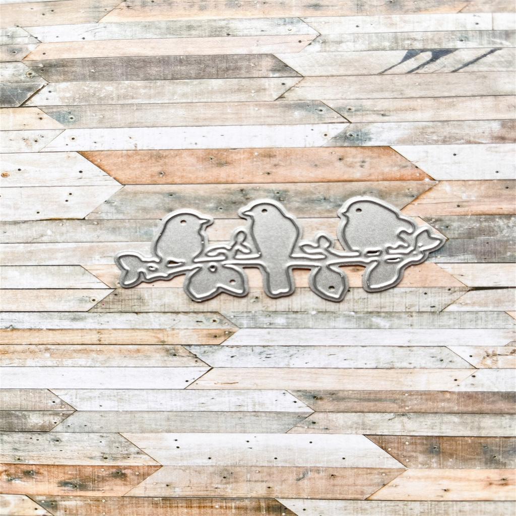 Metal Die Cuts Branch Bird Embossing Stencil Cutting Dies for Card Making Scrapbooking Paper Craft DIY Template Handmade