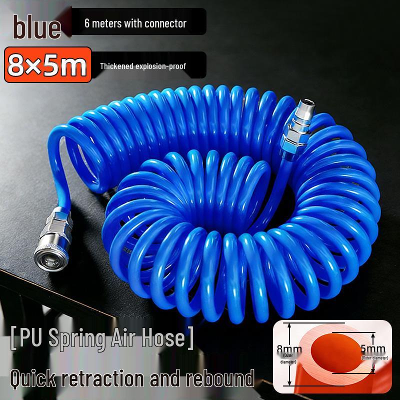High-Pressure PU Telescopic Spiral Air Hose for Compressors & Pneumatic Tools
