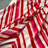 Women's Summer Waisted Tied Single Breasted Striped Shirt Long Dresses