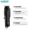 New VGR Hair Trimmer Professional Clipper Carved Hair Clipper Electric T-Blade Hair Cutting Machine with LED Display Barber Trimmer for Men V-982