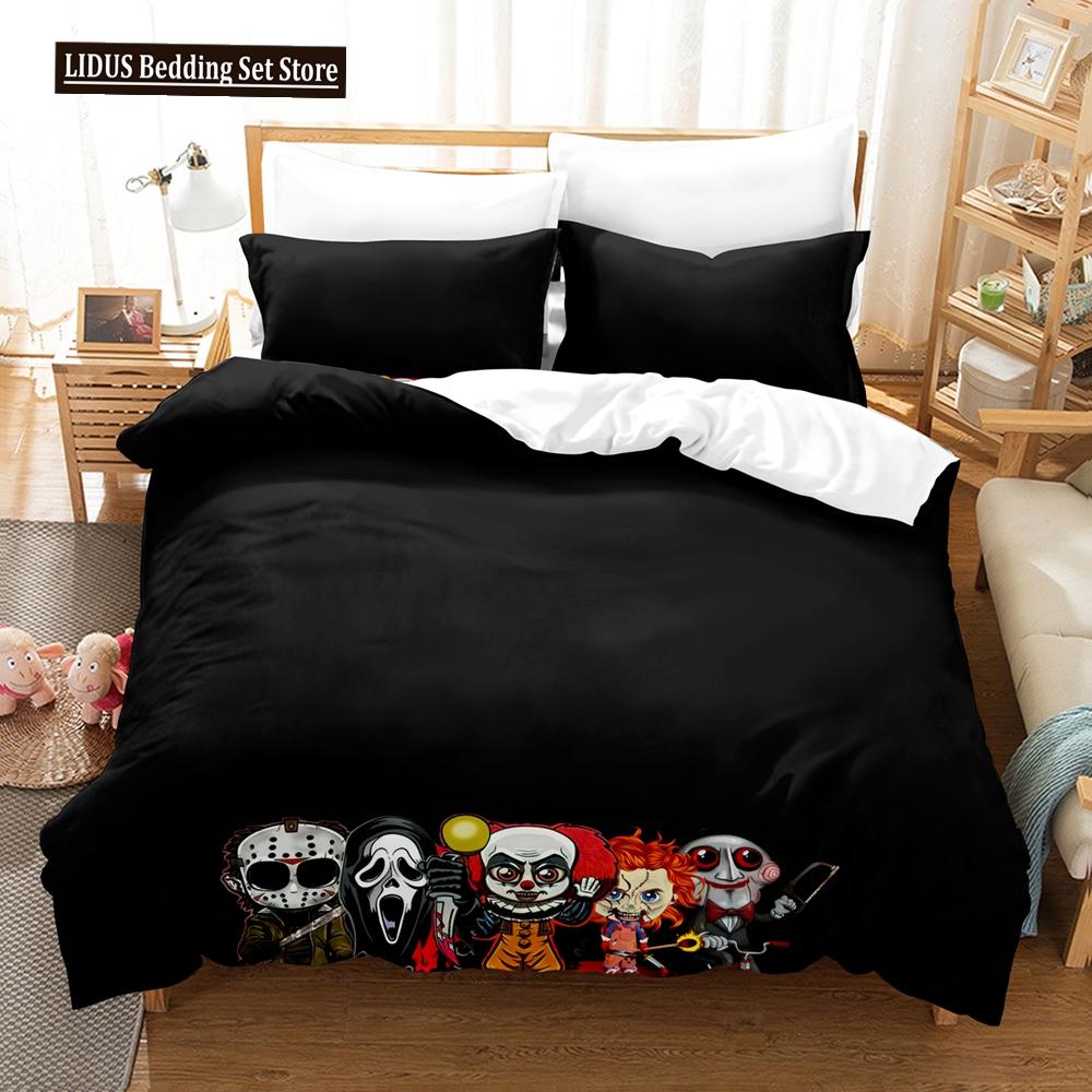 3D Halloween Bedding Sets Duvet Cover Set With Pillowcase Twin Full Queen King Bedclothes Bed Linen 200x200