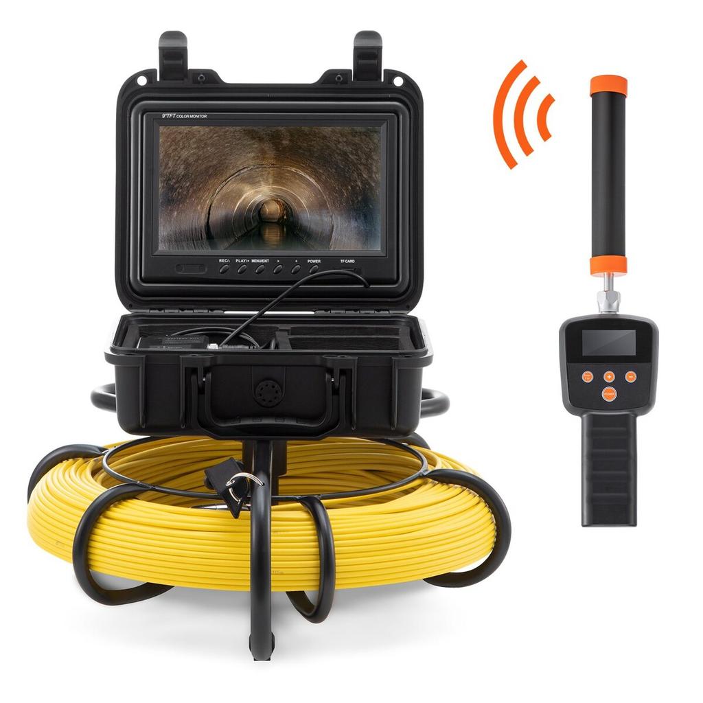 Kanalinspektionskamera Rohrinspektionskamera mit 512Hz Sonde 9 Zoll 720p Bildschirm 300 Fuß