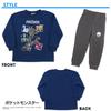 Takara Tomy Arts Shaggy Long Sleeve Blue Pokémon Boys' Pajamas, 110cm,