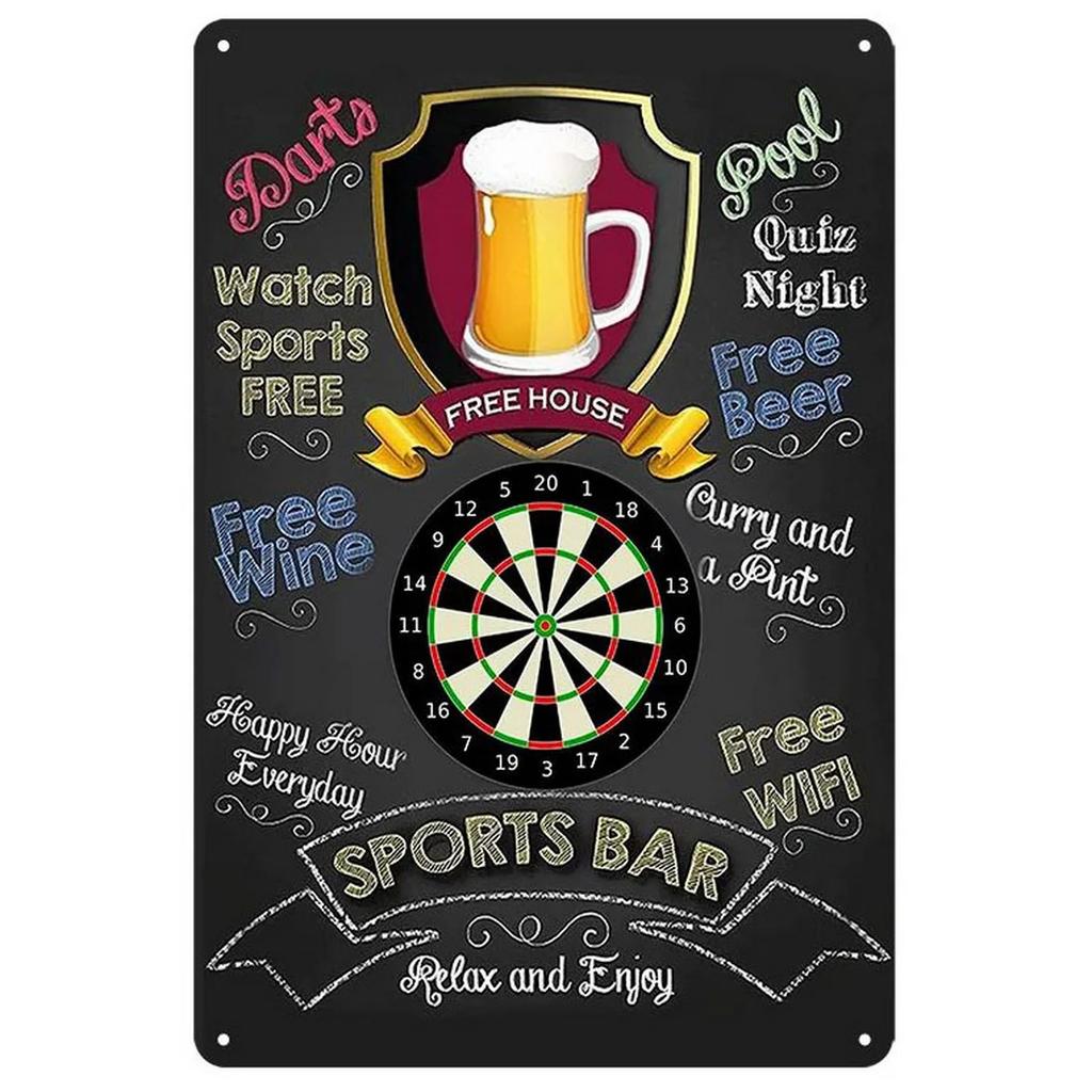 Metall Blechschilder Dartspieler Wanddekoration Plakette Vintage Kunst Poster Eisenmalerei für Man Cave Zuhause Café Spielzimmer Club Bar