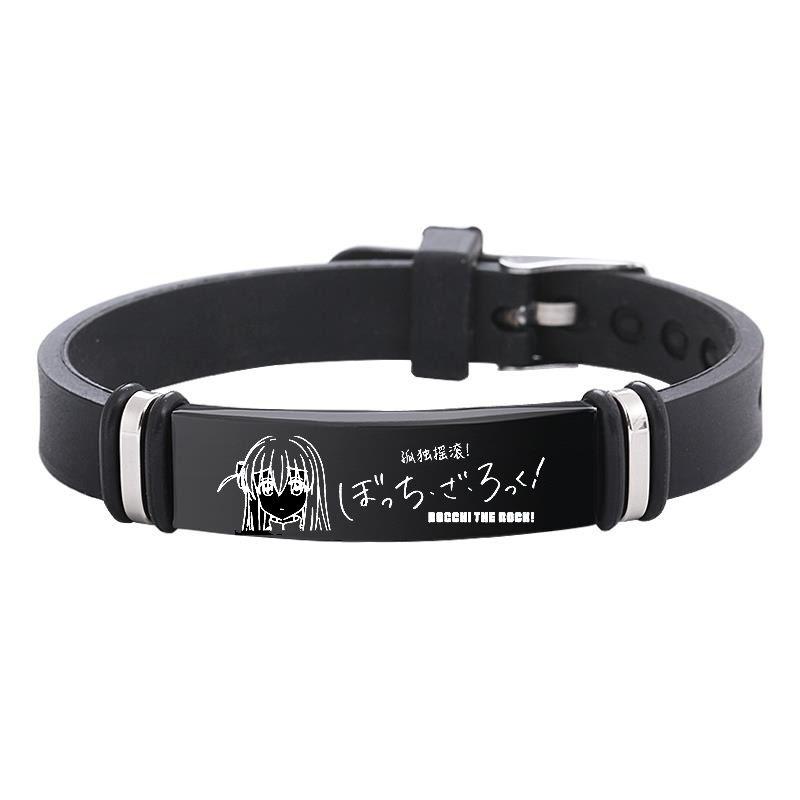 Anime BOCCHI THE ROCK! Brățări Gotou Brățară din oțel inoxidabil pentru femei Bărbați Brățară reglabilă din silicon Bijuterii pentru bărbați