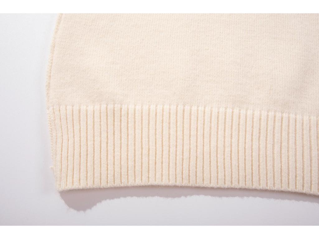 STONE Unisex Spring/Autumn Loose Knit Sweater - Solid Color, Long Sleeve, Round Neck