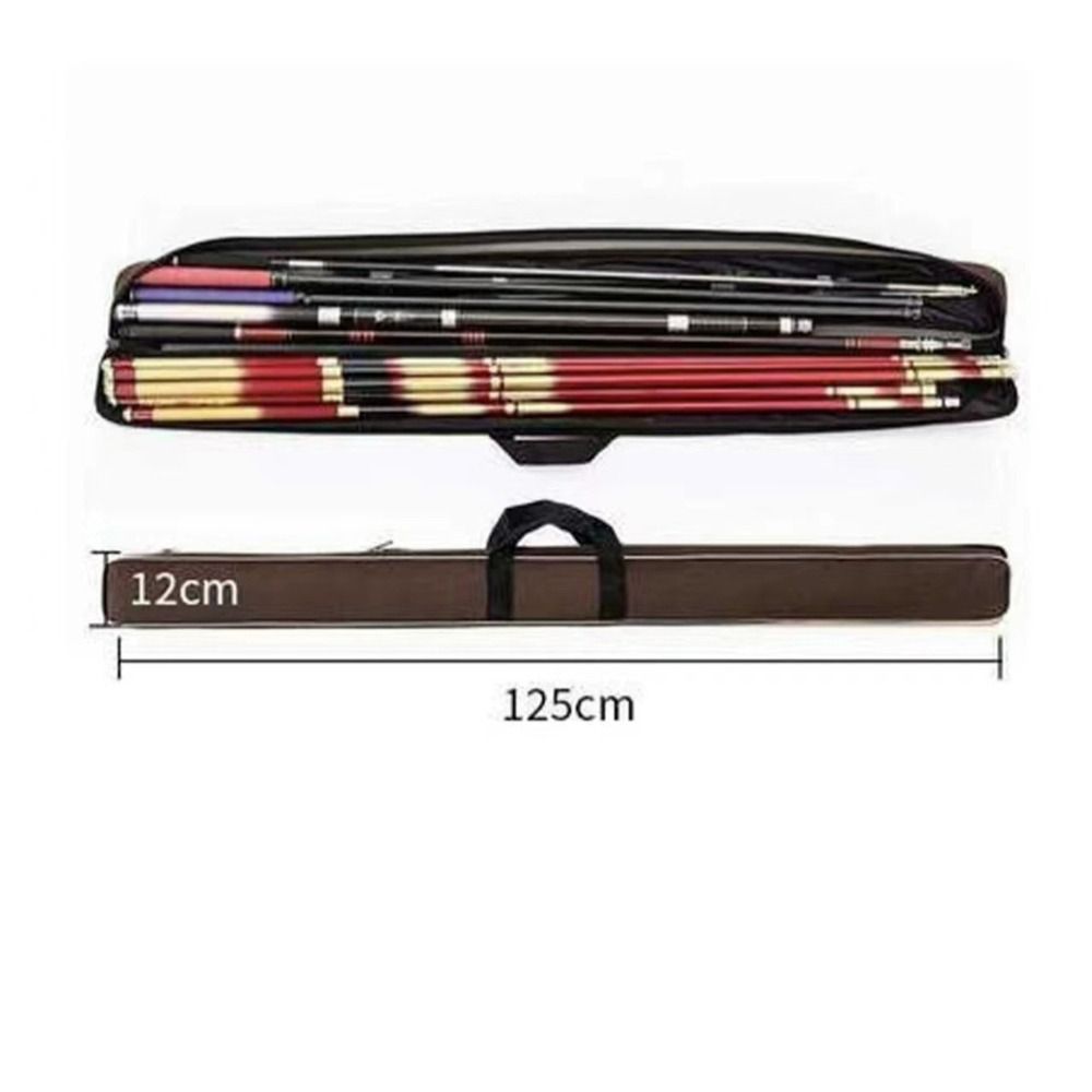 Hand Woven Handle Fishing Rod Case Storage Two Way Zipper Fishing Gear Bag Storage Umbrella