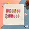 12Pcs Kids Cartoon False Nails - Cute Christmas Themed Pattern, Embossed Press On Nails, Self-adhesive Fake Nails DIY Art