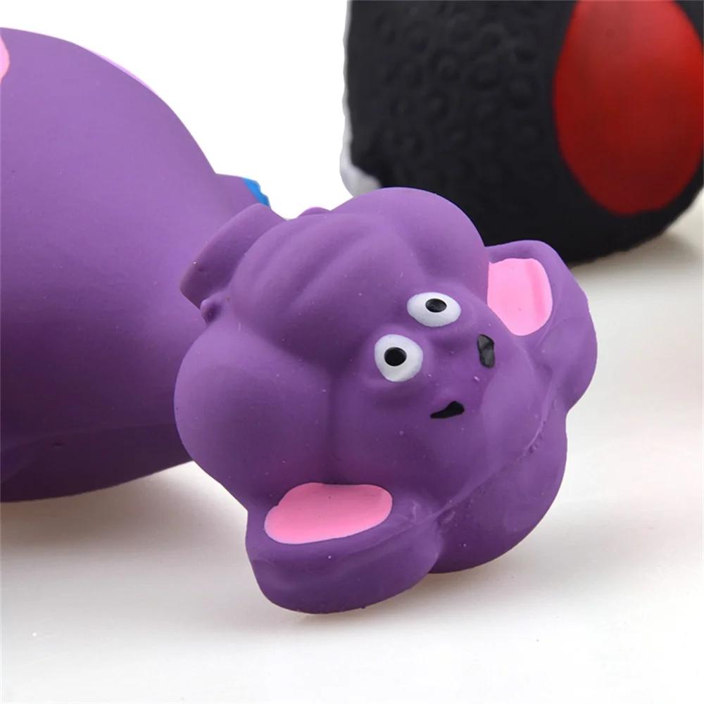 Dog Toys Sound Squeaky Elephant Cow Animal Latex Chew Pet Rubber Vocal Toys For Small Large Dogs Bite Resistant Interactive Toy