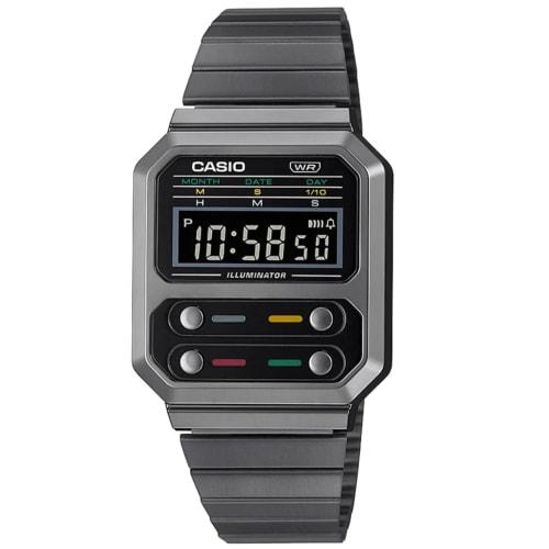 

Casio Watch, Casio Collection Vintage, Men s, Black, A100WEGG-1AEF