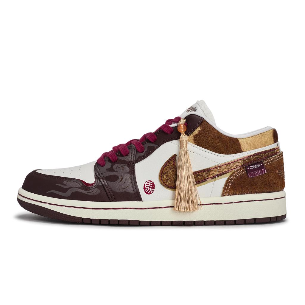 Jordan Air Jordan 1 811 Manufacturing, Blessed Immediately, Special Shoe Box Low Top Vintage Basketball Shoes Unisex IQ5321-121(Team80-S-BOX)