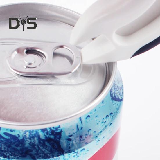 2 Stück J-förmiger Flaschenöffner, leicht zu greifender Ring zum Öffnen von Dosendeckeln für Flaschen und Gläser, tragbares Küchengerät