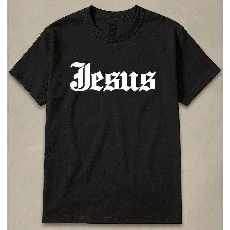 JESUS T -SHIRT JESUS OLD ENGLISH T shirt CHRISTIAN FAITH WEAR GOD IS GOOD 3XL