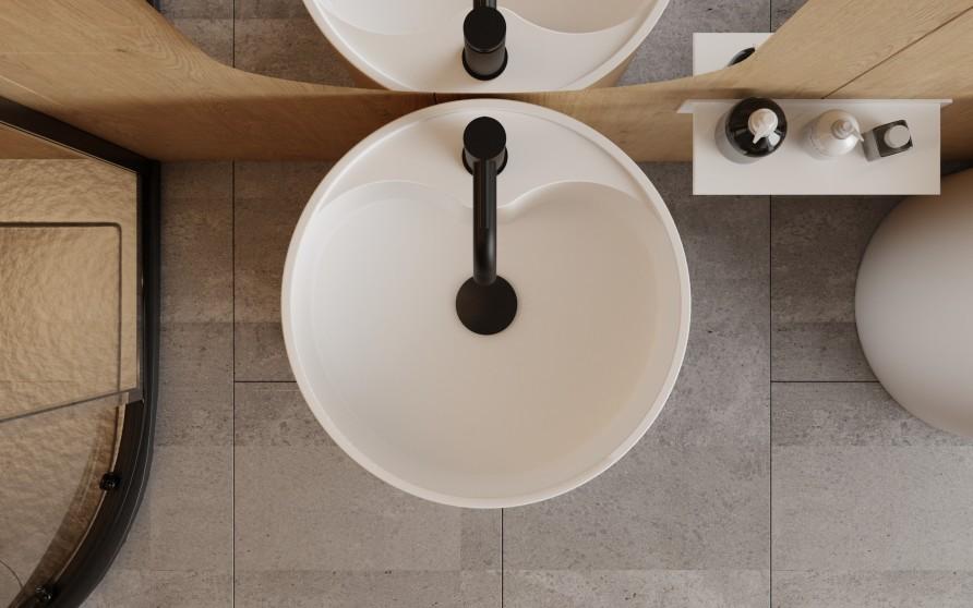 VEO II gold low washbasin tap Besco