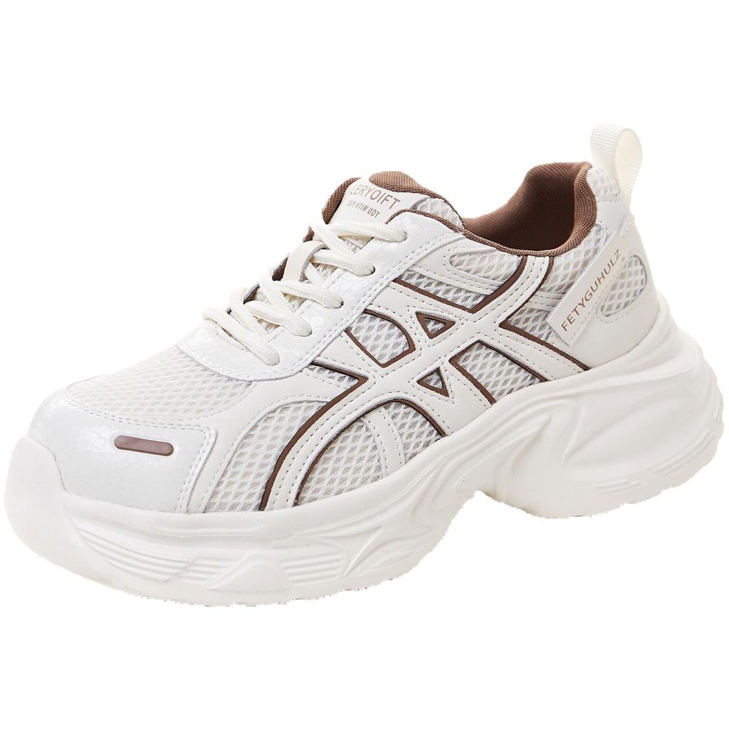 Autumn mesh soft-soled dad shoes for women show small feet, new shoes, thick-soled heightened small casual women's shoes