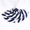Business Attire Double Layer Bow Tie For Women With Polyester Material And Button Fastening